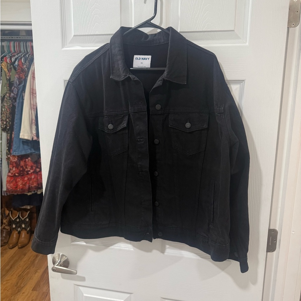 Old Navy Black Oversized Denim Jacket